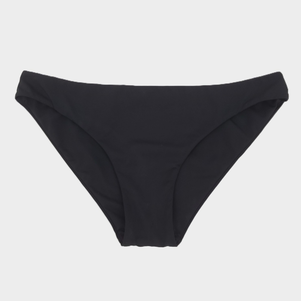 Tempt Me Low Rise Bikini Swim Bottoms Solid Womens Small Black Lined Stretch New